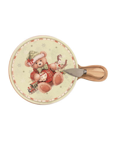 TAGLIERE COCCOLE PORCELLANA/BAMBOO C/COLT FORM INOX (8029722801131)