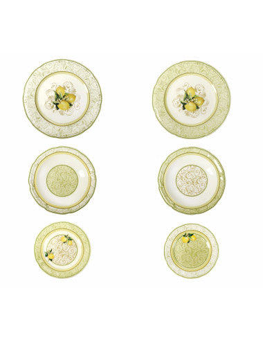 TAVOLA 18 PZ LIMONI NEW BONE CHINA 52753