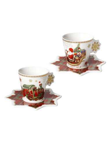 TAZZA CHRISTMAS SET 2 PZ NEW BONE CHINA (8029722899152)