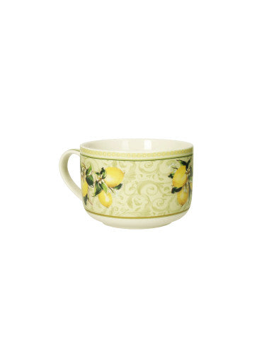 TAZZA COLAZIONE LIMONI NEW BONE CHINA 52758
