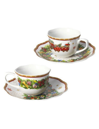 TAZZINA CAFFE CHRISTMAS SET 2 PZ PORCELLANA (8029722899015)