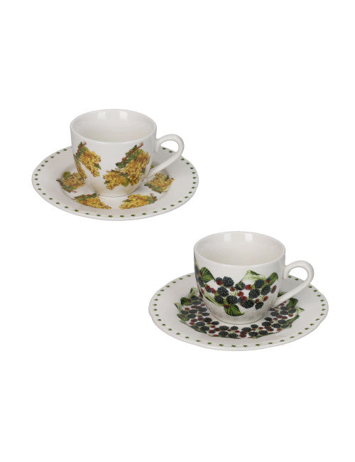 TAZZINA CAFFE LE PRIMIZIE FRESH FRUITS SET 2 PZ PORCELLANA