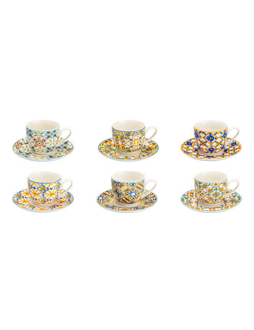 TAZZINA CAFFE MEDICEA SET 6 PZ NEW BONE CHINA
