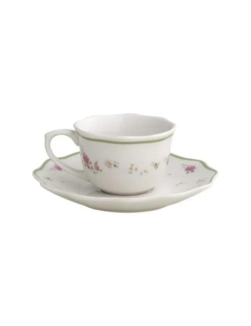 TAZZINA CAFFE NONNA ROSA SET 2 PZ PORCELLANA