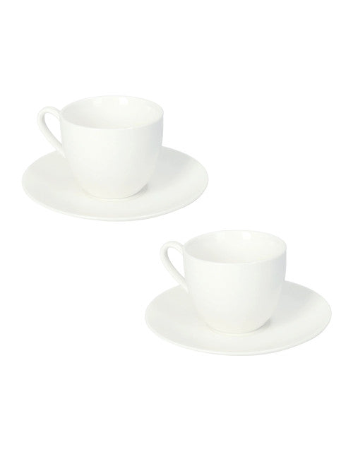 TAZZINA CAFFE SET 2 PZ TOTAL WHITE NEW BONE CHINA