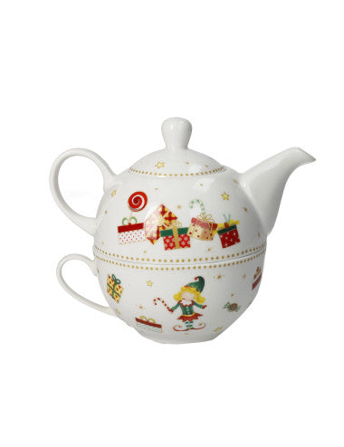 TEIERA CON TAZZA ELFOMAGIA NEW BONE CHINA (bianco) (8029722845463)