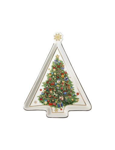 VASSOIETTO CHRISTMAS ALBERO C/STELLA NEW BONE CHINA (8029722899176)