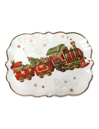 VASSOIO CHRISTMAS TRENINO PORCELLANA (8029722899244)