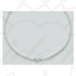 Collana Donna Miluna perle oro bianco diamantato PCL5304 Idea Gioielli